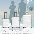 Bergpfeil Suitcase Set 3-Piece Hard Case Lightweight S M L | Suitcase set 3-piece unisex polypropylene black travel series