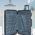 Bergpfeil Suitcase Set 3-Piece Hard Case Lightweight S M L | Suitcase set 3-piece unisex polypropylene black travel series