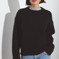 Strickpullover aus Wollmischung mit Rundhalsausschnitt