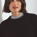 Strickpullover aus Wollmischung mit Rundhalsausschnitt