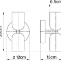 niuniaj Indoor Wall Light, 2 Bulbs, Up and Down Wall Light, Wall Lighting | E27 