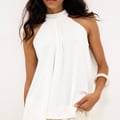 Halterneck Flowy Tie Top