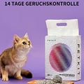 PETKIT 5 in 1 Gemischtes Katzenstreu, Spülbar, Geruchsfrei, Aktivkohle, Extrem Saugfähig und Schnell Trocknend Tofu-Katzenstreu(Vier Taschen)