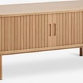 TV-Bank LYNGVIG 120cm 2 Rollladen-Schiebetüren Eiche natur