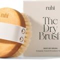Cellia Body Brush Round 100% Natural Bristles | Regional FSC Certified Beech Wood | For Dry Brush Massage, Lymphatic Drainage and Controlling Cellulite | Made in Germany