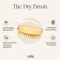 Cellia Body Brush Round 100% Natural Bristles | Regional FSC Certified Beech Wood | For Dry Brush Massage, Lymphatic Drainage and Controlling Cellulite | Made in Germany