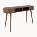 Holz-Konsole Barbier mit Rolltüren und geriffelter Front