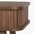Holz-Konsole Barbier mit Rolltüren und geriffelter Front