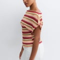 Gina Tricot Dropped shoulder top - Rosa