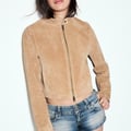 Lederjacke - stone