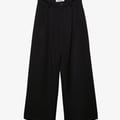 WIDE LEG SMART WITH DARTS - Trousers - black