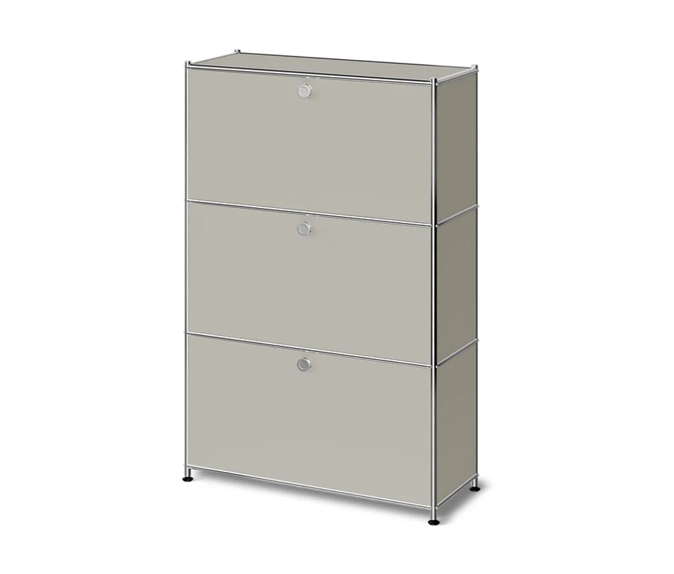 Tchibo Kommode Metall »CN3 Slim Line« mit 3 Klappfächern, hellgrau