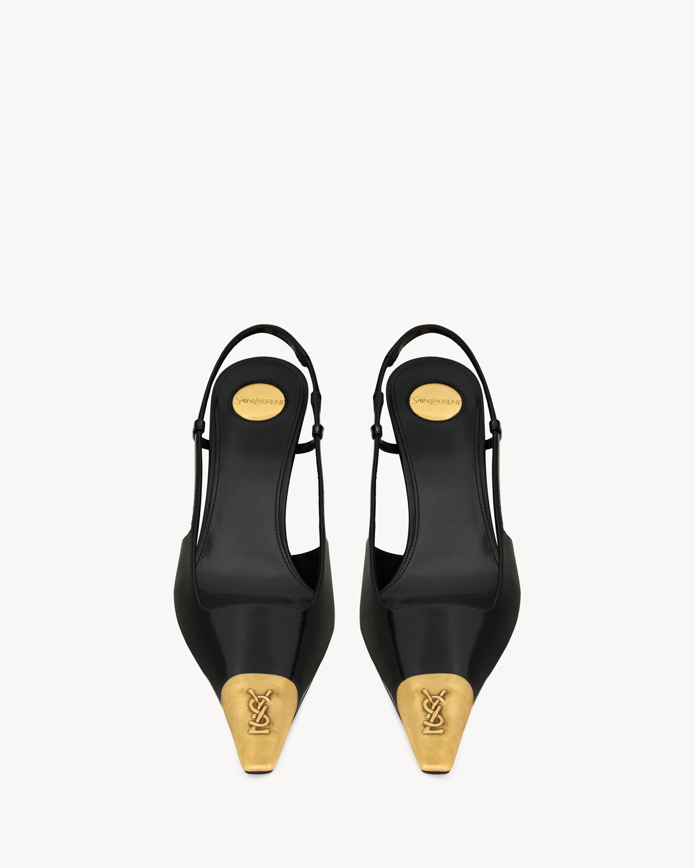 Yves Saint Laurent JEANNE Slingback-Pumps aus Glattleder