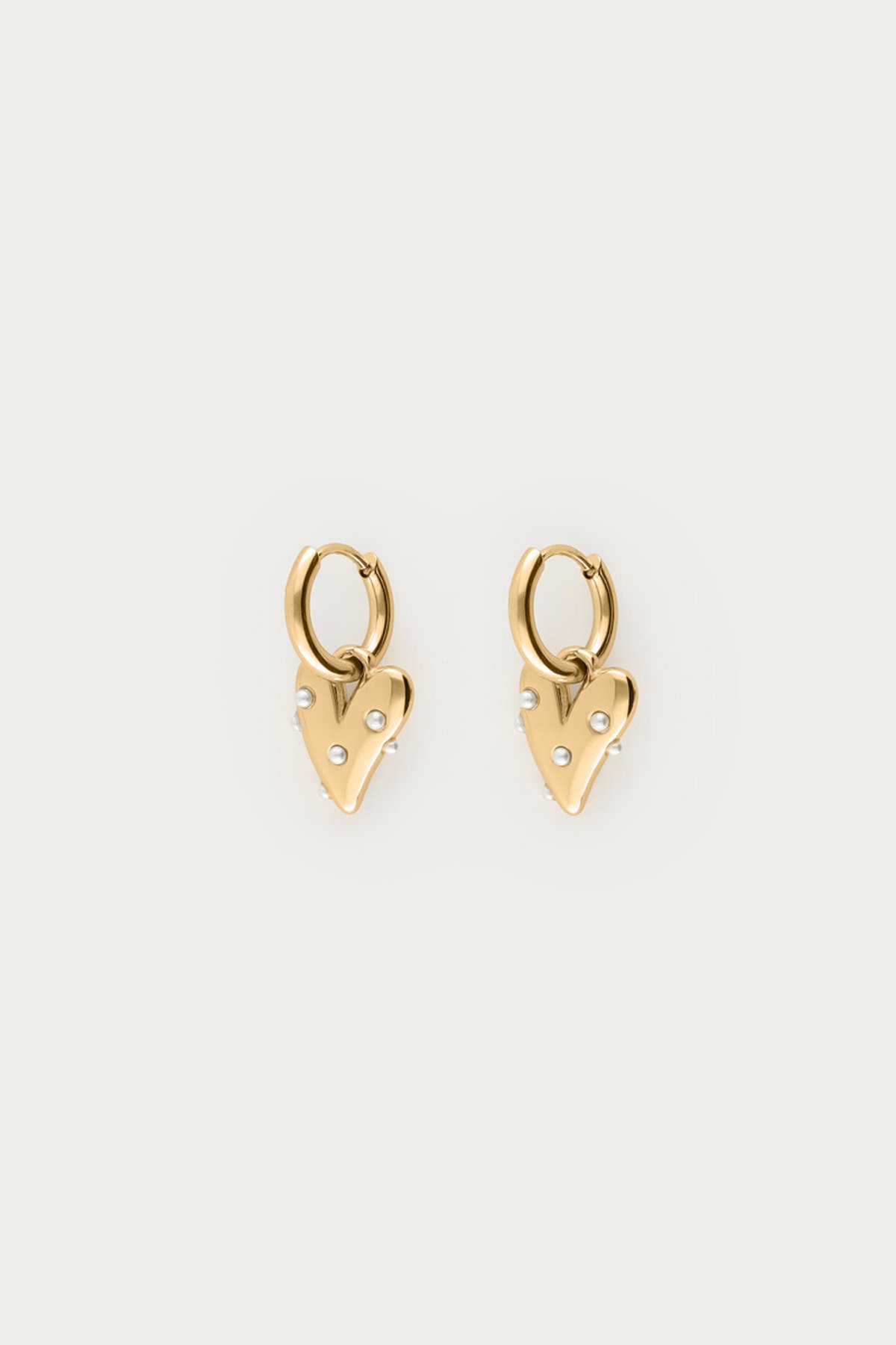 My Jewellery Kleine Ohrringe mit Herz & Kunstperlen