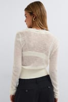 Knitted lace cardigan