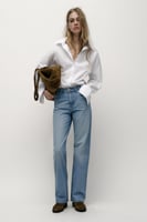 ZARA JEANS Z1975 REGULAR MIT HOHEM BUND UND LANGEM BEIN - Blau - EU 32 (US 25), image 2 of 2