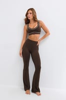 Gina Tricot Ruched flare yoga tights, image 1 of 4