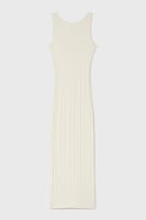 The Slow Label Wide Rib Dress Ecru