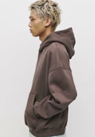 BOXY FIT - Kapuzenpullover - dark brown