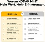 KODAK Mini 2 Retro 4PASS Mobile Photo Printer 5.3 x 8.6 cm Pack of 68 Sheets White