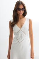 Gina Tricot Tie back dress - Weiß