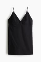Strandkleid aus Leinenmix - Schwarz - Ladies