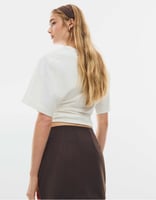 Stradivarius – Skort in Braun mit Seitenschlitz