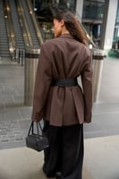 Oversized Button Back Detail Blazer