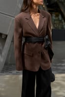 Oversized Button Back Detail Blazer