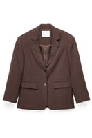 Oversized Button Back Detail Blazer