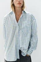 ZARA KARIERTES OVERSIZE-HEMD AUS POPELINE, Bild 3 von 4