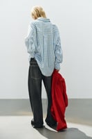 ZARA KARIERTES OVERSIZE-HEMD AUS POPELINE, Bild 4 von 4