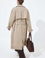 NA-KD – Oversize-Trenchcoat in Beige