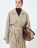 NA-KD – Oversize-Trenchcoat in Beige