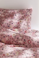H&M Gemusterte Bettwäsche in Einzelbett-Größe - Hellrosa/Gemustert - Home All