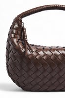 Wrapped Handle Woven Handbag