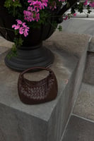 Wrapped Handle Woven Handbag