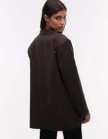 ASOS DESIGN – Einreihiger Oversize-Blazer in Schokobraun