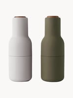 Salz- und Pfeffermühlen Bottle Grinders mit Walnussholz-Deckeln, 2er-Set