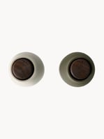 Salz- und Pfeffermühlen Bottle Grinders mit Walnussholz-Deckeln, 2er-Set