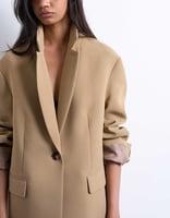 Topshop co ord oversized slouchy blazer in taupe