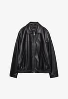 Faux leather jacket - black