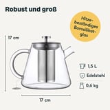 SILBERTHAL Teekanne Glas mit Sieb - 1,5 Liter, Bild 2 von 4
