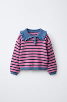 STRIPED KNIT POLO SHIRT