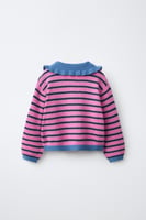 STRIPED KNIT POLO SHIRT