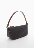 Schultertasche mit Logo-Print