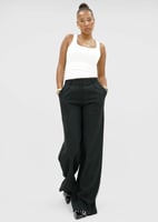 Mauré High waist wide leg pants casual black (tall), image 2 of 4