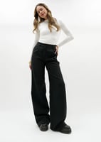 Mauré High waist wide leg pants casual black (tall), image 3 of 4
