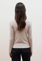 Les Copains MOCK-NECK T-SHIRT, REGULAR FIT - Langarmshirt - beige marl, image 3 of 4