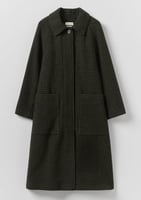 TOAST Frankie Check Wool Raglan Coat | Olive/Black